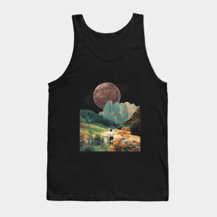 Journey Views - Retro Futurism, Vintage Sci-Fi, Space Collage Tank Top